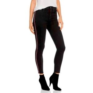 Alice + Olivia Good High Rise Side Piping Skinny Jean